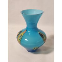 Vintage Kleine Blaue Glasvase, Knospe Vase, Blumenhalter, Tischdekoration von Judycollections