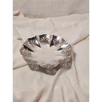 Vintage Versilberte Kupferschale/Schüssel/Geschirr/Schale, Schüssel/Schmuckstück/Ornament/Nussschale, Sammlerstück, Dekoration, Geschenkidee von Judycollections