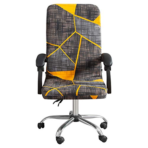 JuneJour Bezug für Bürostuhl Bürostuhl-Bezug Abnehmbare Elastische Universal Stretch Stuhlhussen Stuhlbezug für Computer Stuhl Schreibtischstuhl Bürostuhl Drehstuhl Office Chair(Mehrfarbig #5，Medium) von JuneJour