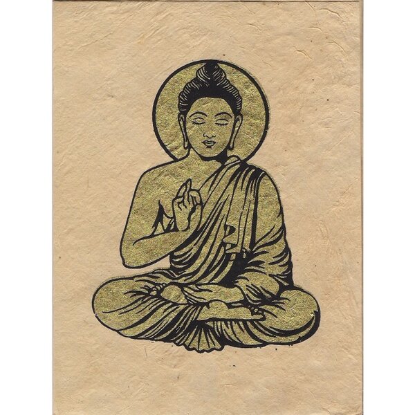 Just Be Briefkarte Buddha von Just Be