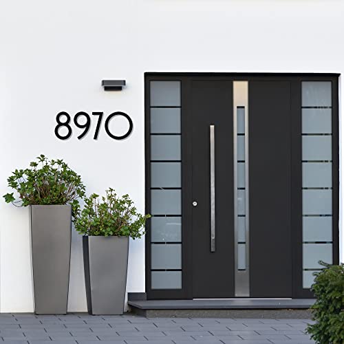 Hausnummern Buchstaben AVENIDA Art Deco Türnummern Zuschnitt (10, 15, 20, 25cm) Acryl inkl. Befestigungen Auswahl Größe, Farbe, Befestigung von JustHouseSigns