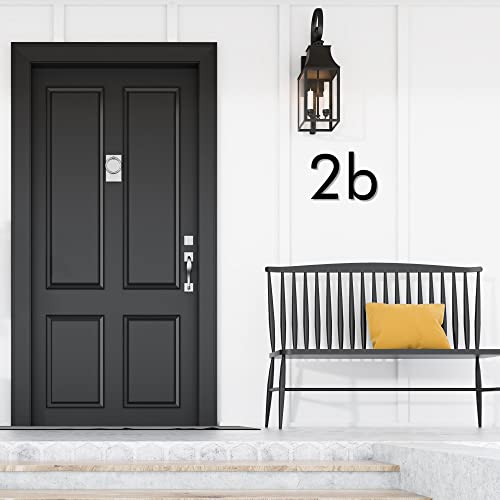 JustHouseSigns Hausnummern Buchstaben Futura Geometrisch Art Deco Türnummern Zuschnitt (10,15,20,25cm) Acryl inkl. Befestigungen Auswahl Größe, Farbe von JustHouseSigns