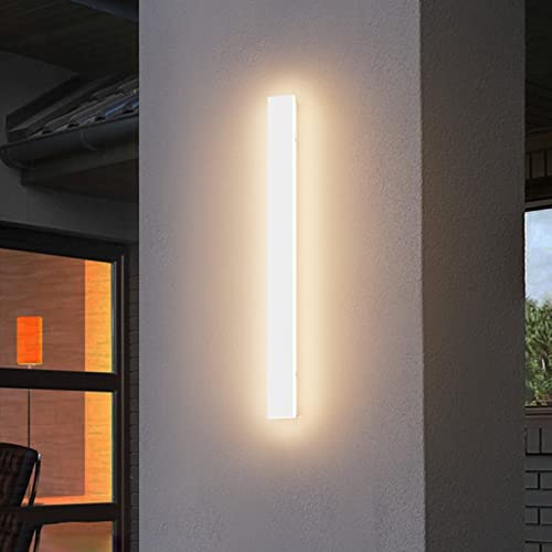 K-Bright 20W Lange Wandleuchte Villa Wandleuchte Weiß Wandleuchte Wasserdicht IP65 Außen LED Wandleuchte für Gärten, Terrassen,Schlafzimmer Wohnzimmer Innen wandleuchte, 60CM,Warmweiß von K-Bright