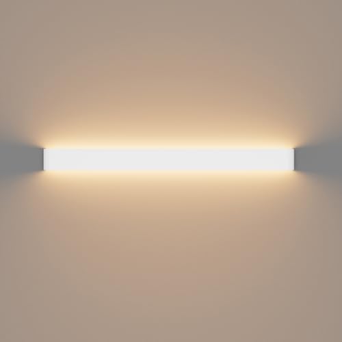 K-Bright LED Badlampe Wandleuchten Innen, 35W, IP44, 110cm Mordern Wandlampe LED Wandbeleuchtung für Wohnzimmer Schlafzimmer Treppenhaus Flur Warmweiß 3000K,Weiß von K-Bright
