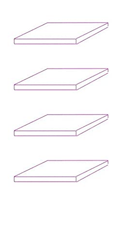 K-Möbel Glaseinlegeboden 4er-Set Glasboden für 2 TRG. Standvitrine für C1084 / C1019 von K-Möbel