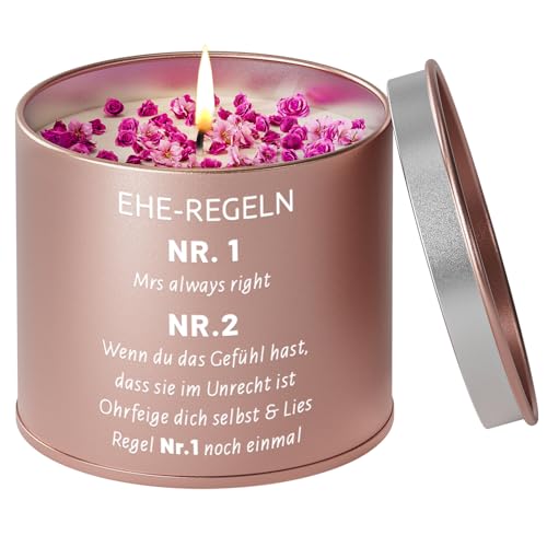 KAAYEE Hochzeitsgeschenke für Brautpaar, 9oz Lavendel Duftkerzen Mr und Mrs Geschenke Hochzeit für Paare, Jahrestag Geschenk zur Hochzeit, Geschenk für frisch Vermählt (Hochzeitsgeschenk) von KAAYEE