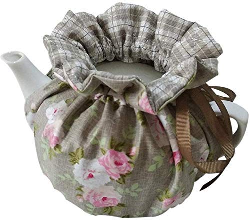 Tea Cozy, Baumwolle Vintage Floral Teekanne Staubschutz Tee Cozies, Küche Zuhause Dekorative Teewärmer mit Isolierkissen für Hausfrau, Freund, Mutter von KABAKE
