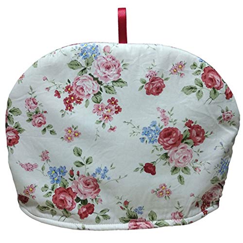 Teekannen-Abdeckung aus Baumwolle, Vintage-Stil, Blumenmuster, Teekannen-Dekor, isoliert, Küchen-Staubschutz von KABAKE