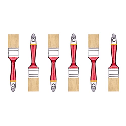HARDY WORKING TOOLS Flachpinsel-Set 6-teilig, 6 Stück – 35 mm Breite, Malerpinsel Set mit Holzgriff, Lackpinsel Serie *33*, 6PCS, Pinselset A0200-330615 von HARDY WORKING TOOLS