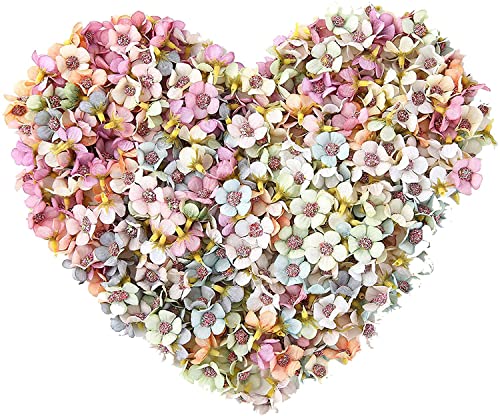 KAIAIWLUO 100Pcs Artificial Daisy Künstliche Blumen,100 Stück Mini Seidenblumen Gefälschte Blumenköpfe Bunt Kunstblütenkopf für DIY Bastelkranz Hochzeit Hausgarten Dekoration Mehrfarbig 2 cm von KAIAIWLUO