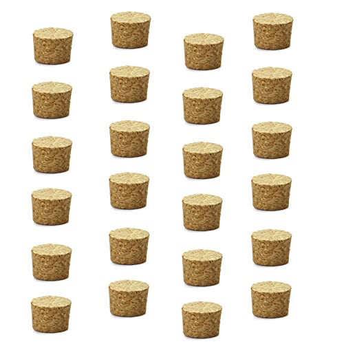 KAIAIWLUO Korken für Flaschen,24 PCS Konische Korkstopfen Holzkorken Konische Fasskorken Naturholzkorken Weinverschluss für Bierflaschen Schnapsflaschen Korkhandwerk von KAIAIWLUO