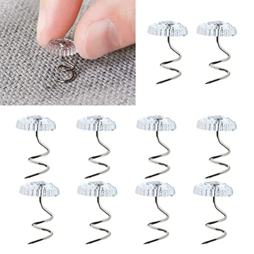 Polsternadel,100 PCS Klaren Köpfen für Sofa Twist Pins Plastik Kopf Polsternagel für Polster Couch Chair Autosofa Dachhimmel Reparatur Matratzen Bedskirts Headliner von KAIAIWLUO