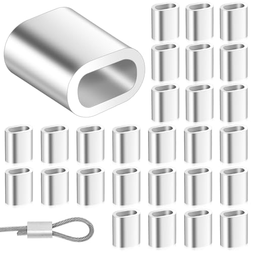 200 Stück Pressklemme 2mm, Aluminiumhülsen-Drahtseilklemmen Aluminiumklemme Aluminium-Pressklemmen Aluminiumhülsen Kabelcrimpklemmen (Stil A) von KALIONE