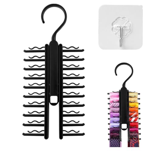 Verstellbarer Krawattenhalter, Krawattenhalter, Krawattenbügel Platzsparend, Verstellbarer Tie Rack, Krawattenhalter für kleiderschrank, Verstellbarer Tie Rack, für Krawatten von KARELLS