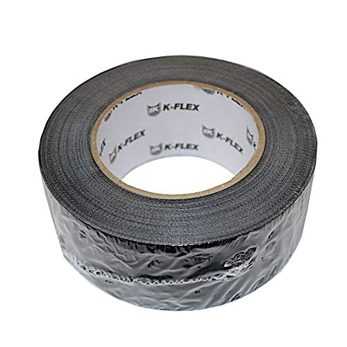 KAUFDAS 50lfm K-FLEX CLOTH DUCT SCHWARZ Gewebeband Panzer-Tapes Panzerband PE-Gewebe-Klebeband von KAUFDAS