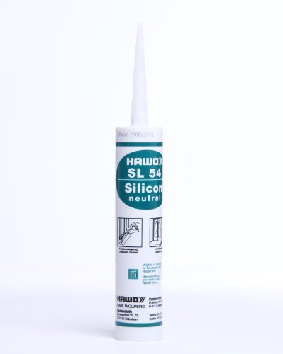 Dichtstoff KAWO SL 54 1-K Silikondichtstoff, neutralhärtend, anstrichvertäglich, DIN 18545-E, geruchsreduziert, Farbe:weiß, Größe:310 ml Kartusche von KAWO