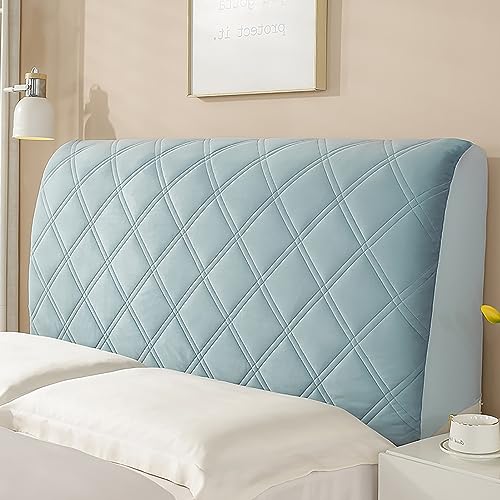 KAYBTNT Bett Kopfteil Bezug, Weicher Stretch Bed Headboard Cover, Staubdicht Waschbar Bettkopfteil Husse, Universell Verdicken Kopfteilbezug überzug für Full Twin Queen King,Blau,150cm von KAYBTNT