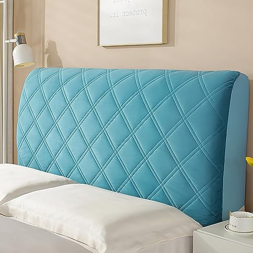 KAYBTNT Bett Kopfteil Bezug, Weicher Stretch Bed Headboard Cover, Staubdicht Waschbar Bettkopfteil Husse, Universell Verdicken Kopfteilbezug überzug für Full Twin Queen King,Blue 2,150cm von KAYBTNT