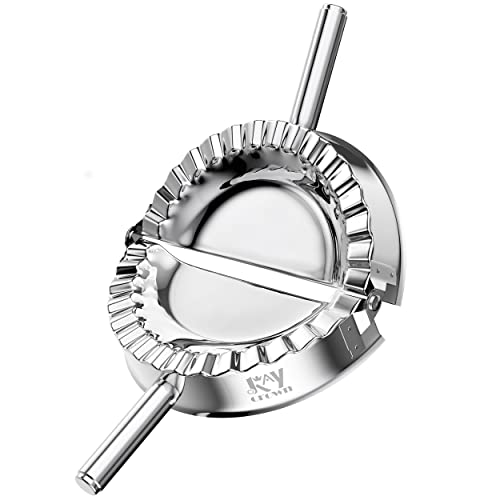KAYCROWN Edelstahl-Ravioli-Form Empanada-Presse Pierogi Dumpling Maker Wrapper Gebäck Teigschneider Küchenzubehör, X-groß - 15cm von KAYCROWN