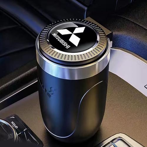 Auto Aschenbecher Für Mitsubishi Space Star 2019-2023, Fahrzeug Rauchfreien Edelstahl Tragbarer Abnehmbarer Mit Deckel Winddicht Mini Mülleimer Innenausstattung Tuning von KAYEF