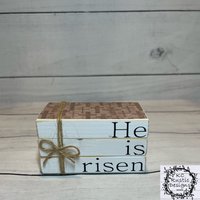 He Is Risen Mini Bücherstapel/Ostern von KCRusticDesignsCo