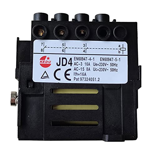 KEDU Elektromagnetisches Relais,elektromechanisches Relais mit Netzausfall- und Unterspannungsschutzfunktion,16A 230V JD4 (JD4-8Pins-230V) von KEDU