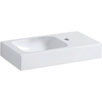 Geberit iCon Waschtisch 53x31cm, weiß, Ablagefläche rechts, Farbe: Weiß - 124053000 von KERAMAG