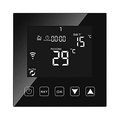 KETOTEK Smart Thermostat WiFi für Fußbodenheizung Wasser und Boiler 3A Kompatibel mit Alexa, Programmierbar Raumthermostate mit Sprach und APP Steuerung Schwarz von KETOTEK