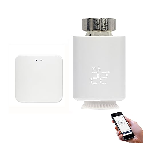 KETOTEK Smartes Heizkörperthermostat WLAN Zigbee Starterset mit Hub, Thermostat Heizung WiFi, Programmierbar Heizungsthermostat Kompatibel mit Alexa, Steuerung per Smart Life/Tuya App von KETOTEK