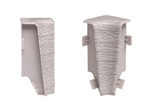 KGM Innenecken für Sockelleiste MEGA-Profil (20 x 58 mm) Eiche hell – Maße: 20 x 58 mm – 2 Stück von KGM