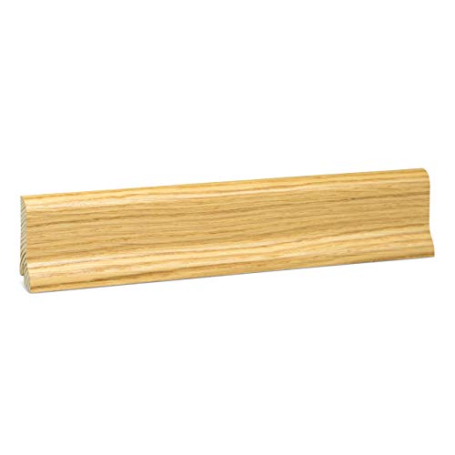 KGM Sockelleiste ExPress – Fußbodenleiste aus Fichte Massivholz – furniert – Eiche lackiert – Maße: 2400 x 20 x 58 mm – 1 Stück von KGM