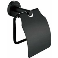 Kielle - Oudee - Toilettenpapierhalter mit Abdeckung, schwarz matt 40402004 von KIELLE