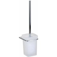 Kielle - Vega - Wandmontierte Toilettenbürste mit Halter, Glas matt/Chrom 40518000 von KIELLE