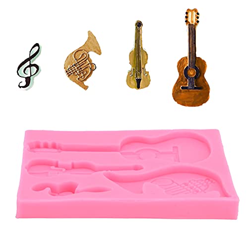 Obstkuchenform Gitarre Silikonform 3D Silikon Backformen, Gitarre Form Silikonform Schokolade Fondant Kuchen Dekoration Form für Backen Schokolade Marzipan Kuchen Gelee Süßigkeiten von KIMISS