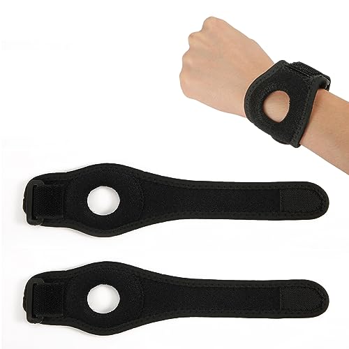 KINBOM 2 Stück Handgelenkstütze, Verstellbare Handgelenkbandage für TFCC Tränen Schwarze Handgelenkbandage für Handgelenkschmerzen und Unterstützung und Ulnarseitige Handgelenkschmerzen (L/XL) von KINBOM