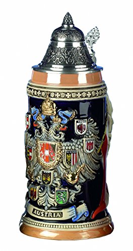 King Bierkrug Austria Wappenreliefseidel Seidel 0,75 Liter Bierseidel von KING