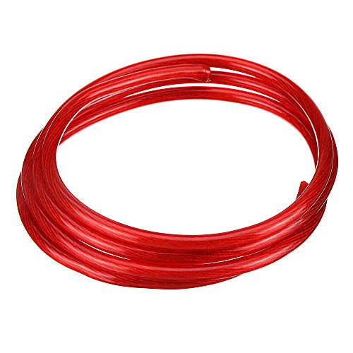 KINGDUO 1M 12AWG Weiche Silikon Draht Kabel Bunte Hochtemperatur Verzinnt KupferKabel-Transparent Rot von KINGDUO