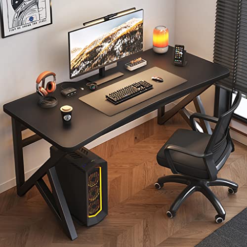 KINSL Gaming-Schreibtisch, ergonomischer PC-Computertisch, großer ergonomischer Gaming-Computertisch, Heimcomputer, Gaming-Schreibtisch mit Kohlefaseroberfläche, PC-Tisch, L 140 cm von KINSL