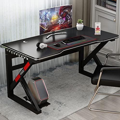 KINSL Gaming-Tisch mit Kohlefaseroberfläche, großer Computertisch, Heimbüro, PC, Laptop, Workstation, Gaming-Computertisch für PC, großer Computertisch für Zuhause und Büro, L 160 cm von KINSL