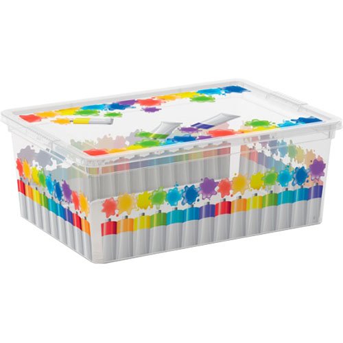 KIS Aufbewahrungsbox C Box Style Colours Arty 11 Liter, Plastik, Mehrfarbig, 37 x 26 x 14 cm von KIS
