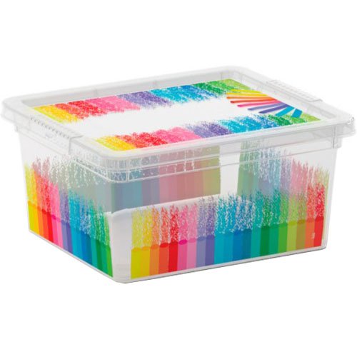 KIS Aufbewahrungsbox C Box Style Colours Arty 2 Liter, Plastik, Mehrfarbig, 19.5 x 16.5 x 9.5 cm von KIS