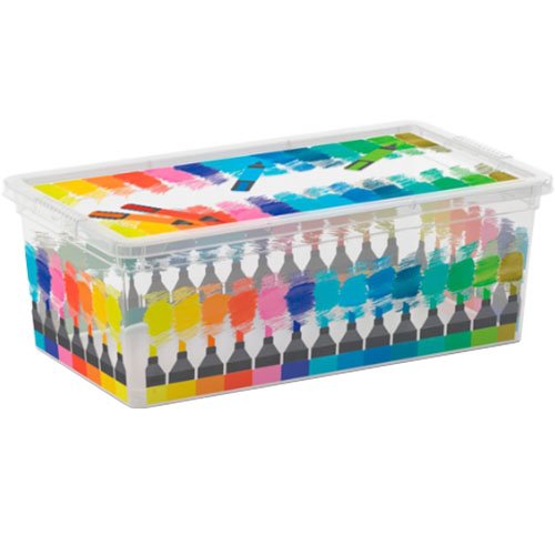Kis Aufbewahrungsbox C Box Style Colours Arty 6 Liter, Plastik, Mehrfarbig, 33.5 x 19 x 12 cm von KIS
