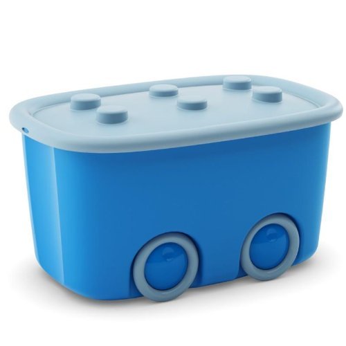 Spielzeugkiste Schatztruhe Aufbewahrungskiste 46 Liter (1, Blau) von KIS