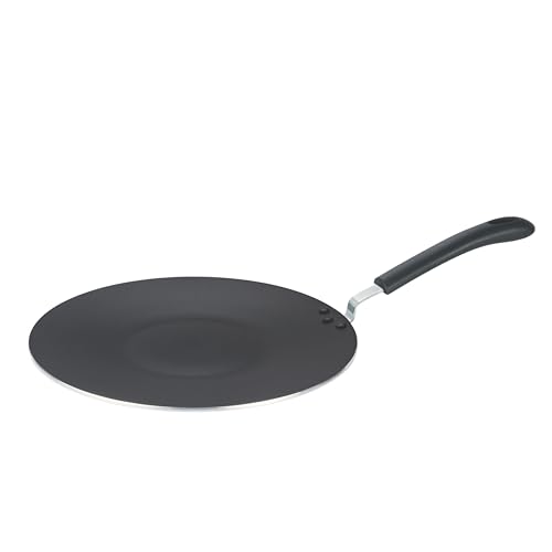 "KITCHEN KING COOKWARE“ Kitchen King Tawa Roti-Pfanne, Pfannkuchenpfanne, Induktionskochfeld, Dosa-Pfanne, Crêpe-Pfanne, Eierpfanne, antihaftbeschichtete Induktions-Bratpfanne, flache Bratpfanne, PFO von "KITCHEN KING COOKWARE