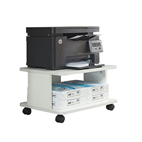 KIZQYN Druckerständer Druckerständer Büroschreibtisch Unterrad Drucker Regal Home Home Hochleistungs-Mobilkopierer-Stand-A4-Datei-Speicher-Rack Druckertisch (Color : A) von KIZQYN