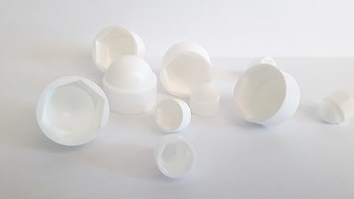 20x Abdeckkappen für Schrauben Sechskant - Schraubenabdeckung Schutzkappen aus PE Kunststoff für Schrauben und Muttern (Weiß, M16) von KLAMA