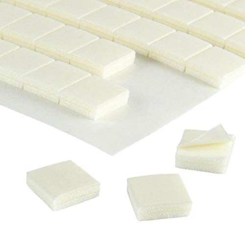KLEBESHOP24 Schaumklebepunkte 3D Klebepads quadratisch 10 x 10 mm, 3 mm Dicke / 20 Pads auf Bogen von KLEBESHOP24