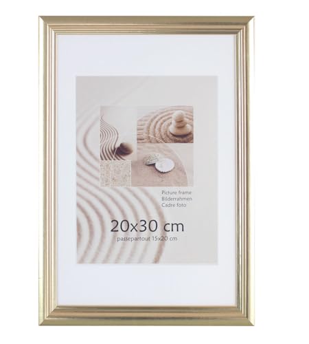 S216 Holz Bilderrahmen Acrylglas Lifestyle Foto Rahmen Collage Wanddeko Poster: Farbe: Gold | Format: 20x30 von KM FOTO