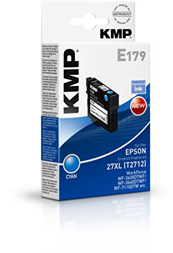 KMP Tintenkartusche für Epson WorkForce WF-3600/WF-7600, E179, cyan pigmented von KMP know how in modern printing
