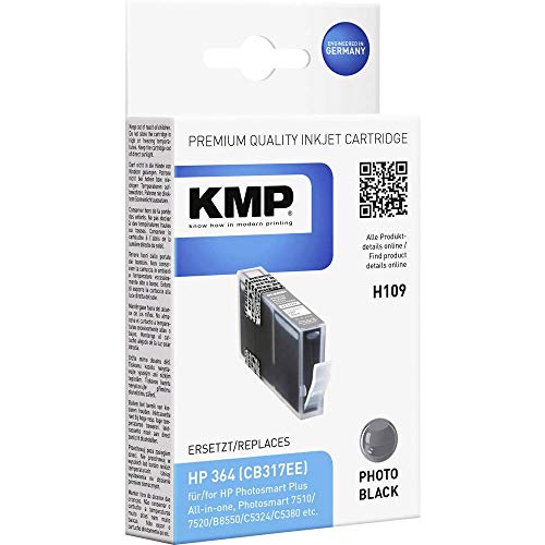 KMP Tintenkartusche für HP Photosmart C5380/C6380, H109, photo black von KMP know how in modern printing